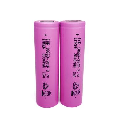 China IMREN 18650-30QP 3000mAh 15A toys battery for Samsung 48v lithium ion battery for sale