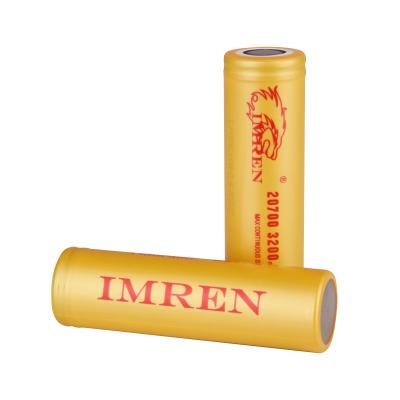 China High Quality Toys IMREN 20700 Battery 3200mAh Capaity 40A For Electric Cigarette for sale