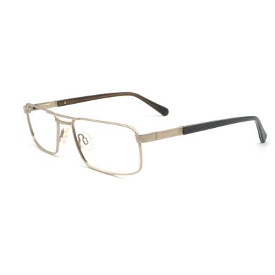 China Full-rim Men's Luxury Slim Temple Anti-blue Light Sight Glass Gold Large Frames for sale