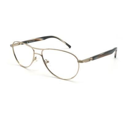 China Wholesale Custom Durable New Vogue Design Full-rim Glass Metal Optical Frame For Men for sale