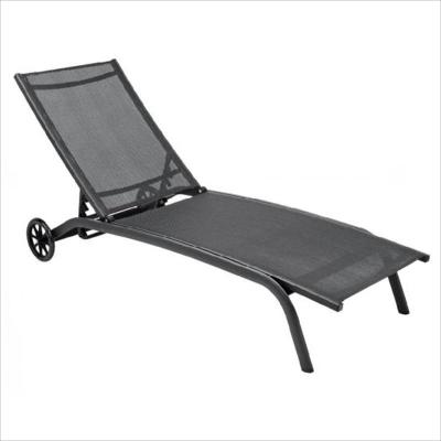 China Contemporary Steel Sling Adjustable Chaise Lounge Patio Furniture Beach Recliner Pool Sun Back Sofa for sale
