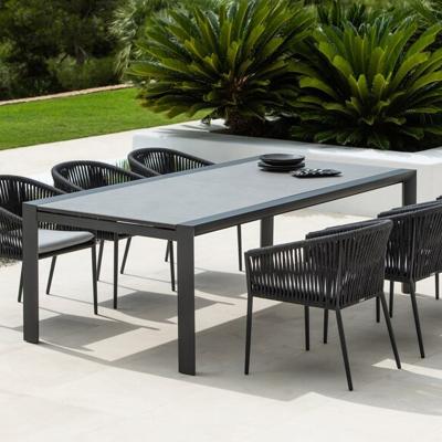 China Water Resistant 2022 New Features Stretch Marble Table Outdoor Lawn Garden Patio Dining Table Party Events Table Luxury for sale