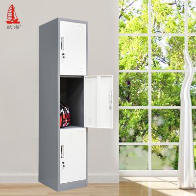 China Well Designed Fabric White Wardrobe Furniture 3 Doors (Other) Metal Locker Adjustable for sale