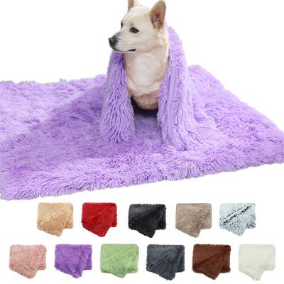 China CF Plant Faux Fur Plush Fur Pet Breathable Sleep Winter Warm Dog Supplies Dog Blankets Cat Blankets Pet Blanket for sale