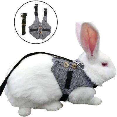 China Small Pet Rabbit Stocked Harness, Adjustable Breathable Chest Strap Rabbit Outdoor Pet Vest with Pull Rope, S/M/L 2020 New Arrivals for sale