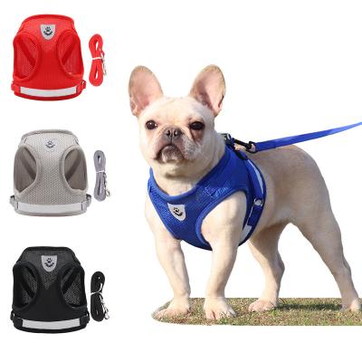 China Viable Reflective Safety Dog Harness and Leash Set for Small Medium Dogs Cat Harnesses Vest Puppy Chest Strap Pug Chihuahua Bulldog for sale