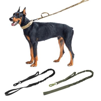 China Advance 1000D Bungee Tactical Nylon Dog Leash Military Training Nylon Elastic Elastic Leashes With Strong Medium Large 2Handle Dogs for sale