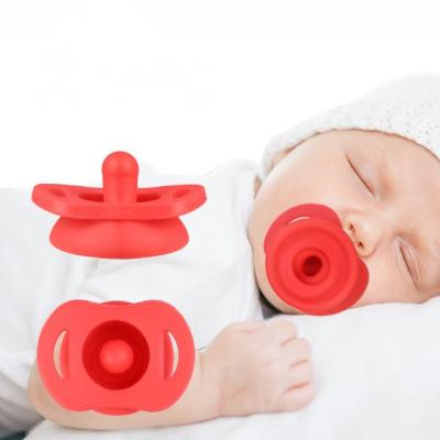 China Noise Free Collapsible Soother Baby Silicone BPA Dust Proof Infant Pacifier Soother for sale