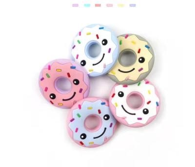 China Reduce Worry and Stress Wholesale 2021 New Donut Chew Silicone Teether Cookies Shape Baby Teethers for sale