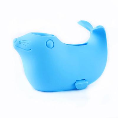 China Reusable Wholesale Cute Animal Shape Universal Fit Faucet Cover Silicone Baby Bath Spout Cover For Kids for sale