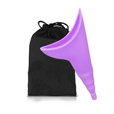 China Sensor Urinal Travel Urine Device Madame Urinal Funnel Soft Silicone Plastic Female Position Urinal for sale