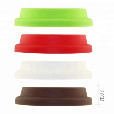 China Non Spill Food Grade Silicone Coffee Cup Lids Eco - Friendly Standard Bottle Lids for sale