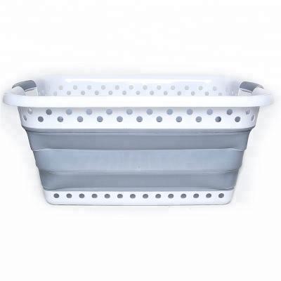 China 100% Eco-friendly Collapsible Laundry Baskets , Plastic Folding Clothes Storage Basket for sale