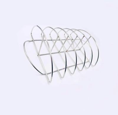 China High End BBQ Grill Factory Price Stainless Steel Roasting Rib Rack Cheap Reversible BBQ Rack For Cooking for sale