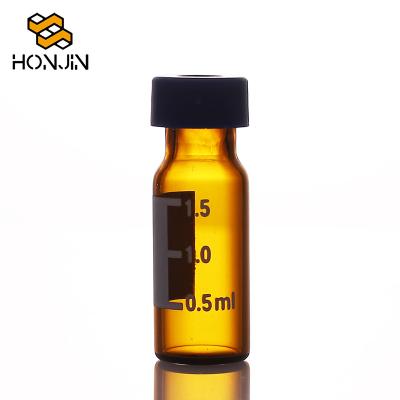 China Miniature Medicine 1ml Crimp Neck Amber Bottles Bottle Cap for sale