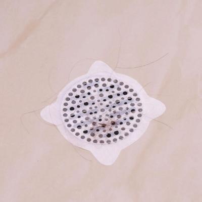 China Modern Anti-clogging Bathroom Hair Filter Hair Sewer Sticker Disposable Floor Drain Outlet Sticker for sale