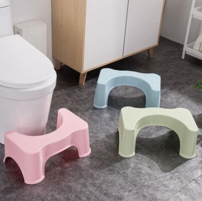 China Multicolor thickened plastic toilet stool bathroom storage non-slip toilet stool for sale