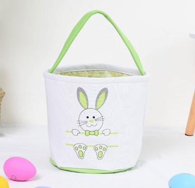 China Plush Bunny Easter Basket Easter Basket Dropship Canvas Bucket Handbags Kids Gift Easter Bucket Baskets for sale