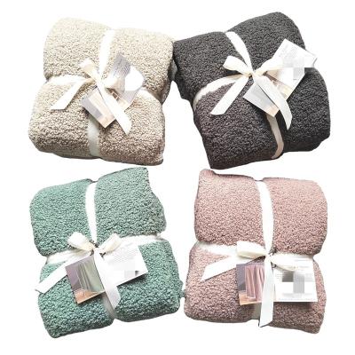 China Wholesale Simple Reversible Flannel Fleece Plush Blankets Cozy Soft Warm Faux Teddy Fur Home Throw Blanket for Sofa Couch Bed for sale