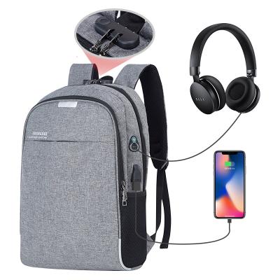 China With USB Wholesale Durable Four Colors Anti Theft 15inch Laptop Backpack Large Capacity With USB Charging Port for sale