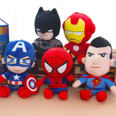 China Spiderman America Captain Bat Iron Man Iron Man Soft Plush Stuffed Toys Cute Kids Gifts Fun And Movie Doll for sale