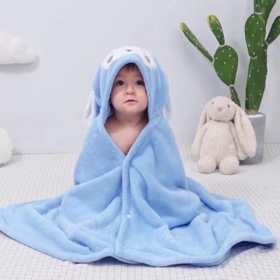 China Hongwin Lovely Bunny Ear Baby Hoodie Towel Safe Blanket for Baby Bath Towel Baby Kids for sale