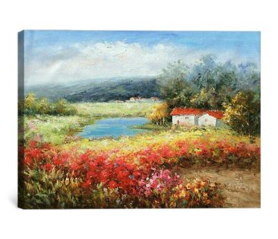 China Large Wall High Quality Handmade Mediterranean Art Impressionist Oil Painting Heavy Texture Oil Painting On Canvas For Decor for sale