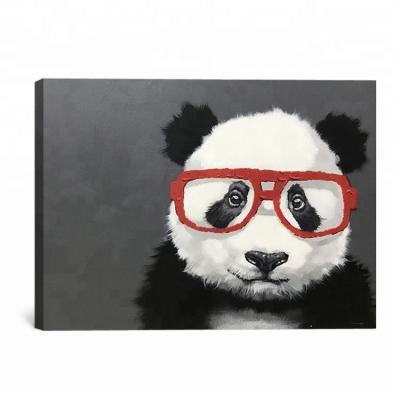 China Modern Wall Decor Cute Animal Panda Pop Art Oil Painting On Canvas for sale