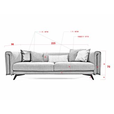 China China Manufacturer Customized Fabric Feather High Density Sponge Low Carbon Steel Sectional Sofa for sale