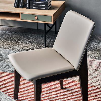 China Modern Design Soft And Comfortable Popular Dining Chair Backrest Chair Ash Leg Wood Dining Chair for sale