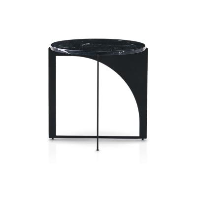 China New Design Carbon Steel Multifunctional Matt Black Frame Elephant White Side Table Best Price for sale