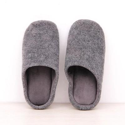 China Top Grade Men And Women Winter Wool Felt Anti-slippery Indoor Slipper With Soft Sole for sale