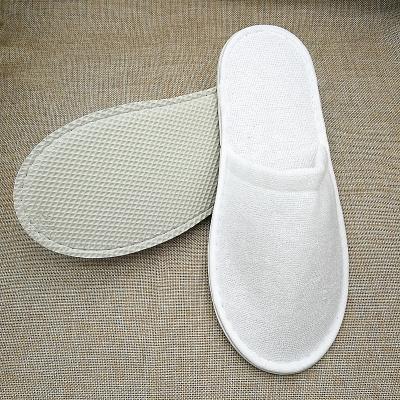 China Single Hotel Slipper Terry Cloth Towel EVA Anti-slippery Running Disposable Slipper For Spa for sale