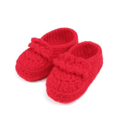 China Baby Hand Made Infant Knit Shoe Sock By Hand Made Toddler Booties for sale