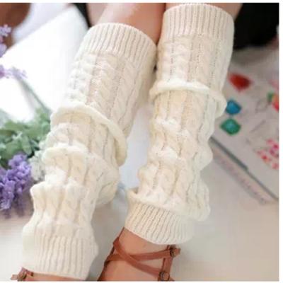 China Women Fashion Ladies Girls Warm Knitted Yarn Stocking Leg Ankle Sleeve for sale