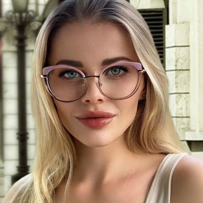 China 10 Years Experience Ready To Ship New Computer TR90 Fashion Anti Eyewear Two Color Blue Light Glasses for sale