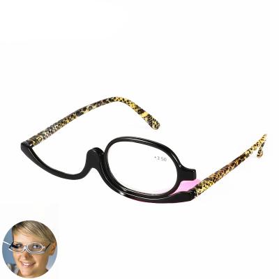 China Hot Selling Light Weight (17g) Fashion Women Cosmetic Eyewear Frame Ladies Rotating Red Make Up Reading Glasses for sale