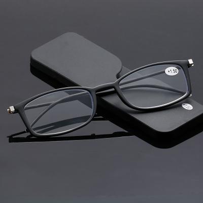 China Hot Selling Light Weight Business Eye Glasses Reading Square Thin Light Weight Reading Glasses Wholesale for sale