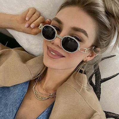 China 10 Years Experience Wholesale UV400 Sun Glass Metal Round Unisex Steampunk Diamond Men Sunglasses Frame for sale