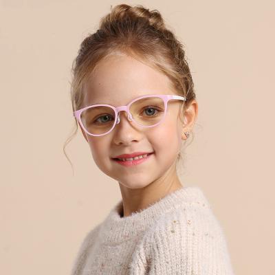 China Wholesale Soft Safe Customize Blue Light Computer Anti Eyewear Oval Kids Frame Optical Glasses for sale