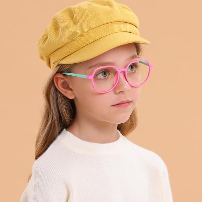 China New Fashionable Silica Gel Blue Light Optical Eyewear Anti Marked Designer Optical Frames Kids for sale