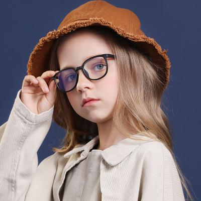 China 2021 Fashionable New Cheap Blue Light Computer Anti Eyewear Kids Silicone Vintage Glass Frames for sale