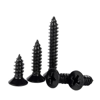 China Pan Black Oxide Screws 304 Stainless Steel Self Tapping Screws for Metal Wood Screws Assortment Kit for sale