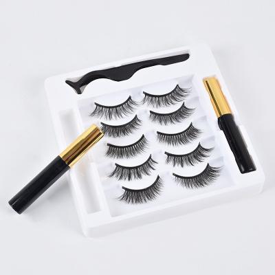 China Disposable 2022 New Arrivals magnet false eyelashes set 3d wholesale magnetic eyelashes for sale