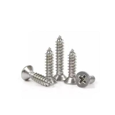 China Flat M1.6 M2 M2.5 M3 M3.5 M4 PT screw for plastic countersunk head self tapping screws for sale