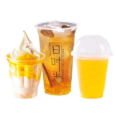 China Eco - Friendly / Easy To Carry Disposable Custom Printed Juice Ice Cream Plastic Cup For Dessert for sale