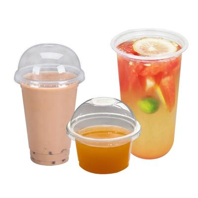 China Eco-Friendly/Easy To Carry 16oz 32oz Juice Cup High Quality Disposable Clear Plastic Cup With Lid for sale