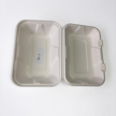 China Flip Takeaway Bagasse Tableware Disposable Biodegradable Food Container for sale