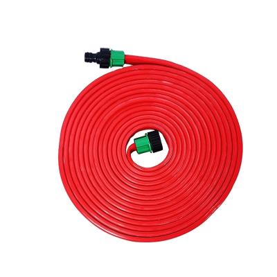 China Adjustable Water Irrigation System 25 Feet Three Tube Saving Sprinkler Hose For Farm for sale