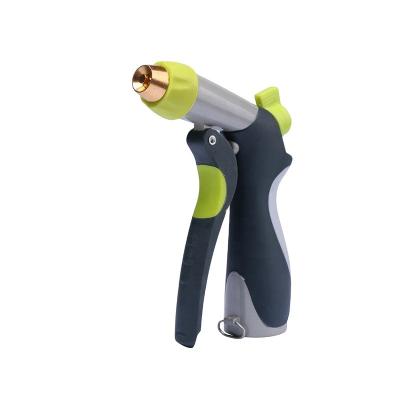 China 2021 Wholesale Universal Soft Handle Metal Hose Nozzle Garden Spray Gun for sale